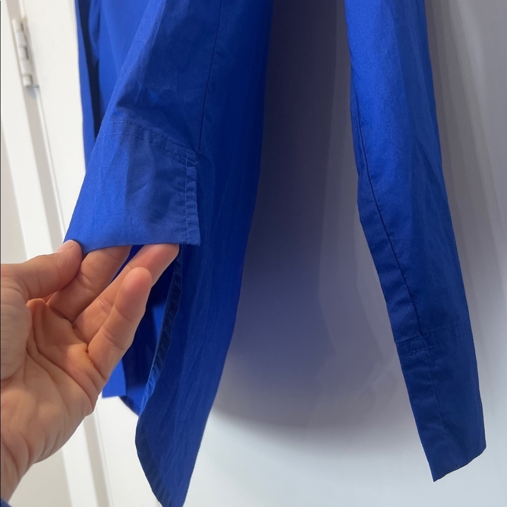 J. Crew Royal Blue Button-Detail Blouse size 2. - Picture 6 of 10